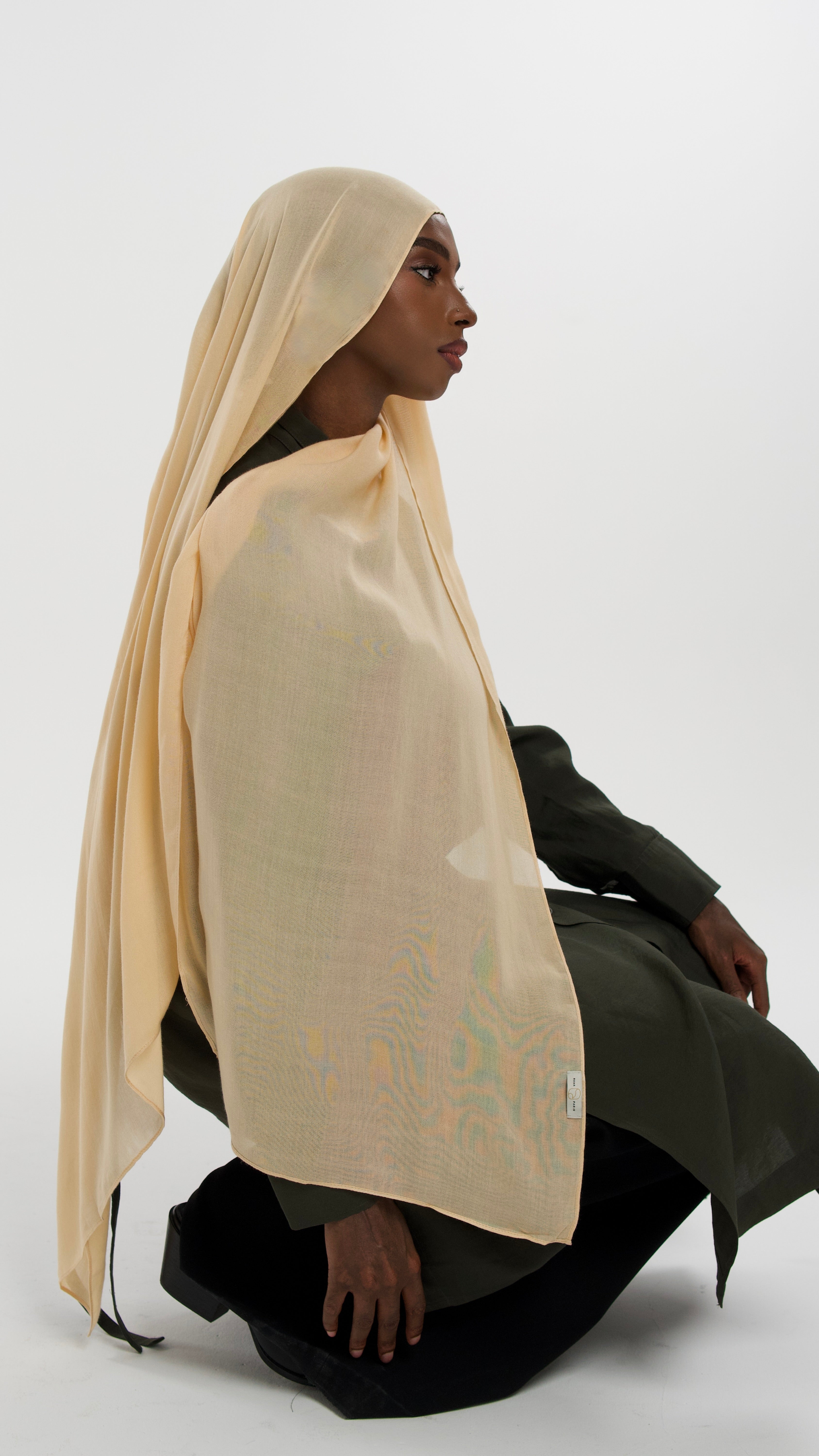 Hijab Jaune Pastel